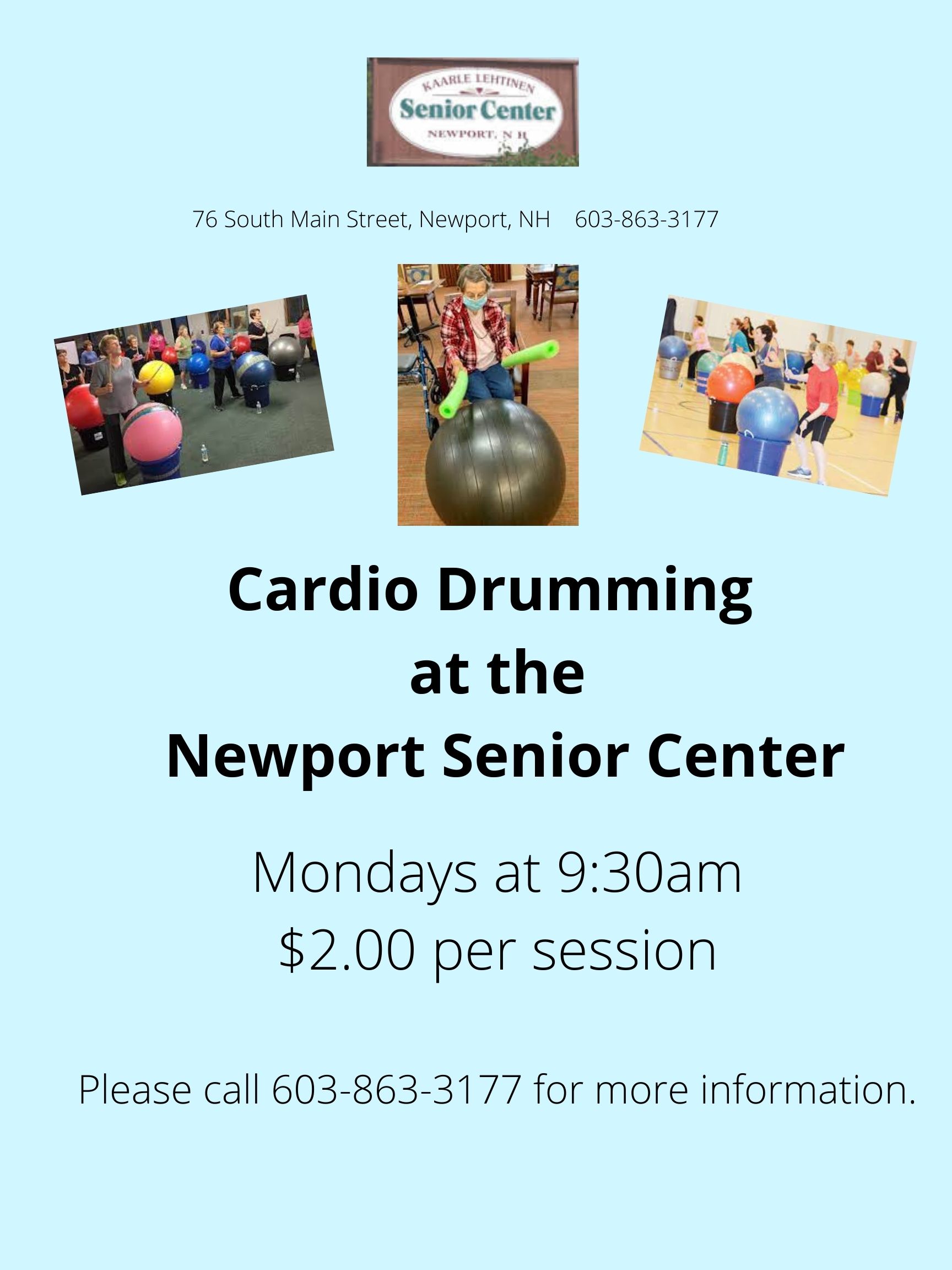 Cardio Drumming at the Newport Senior Center
